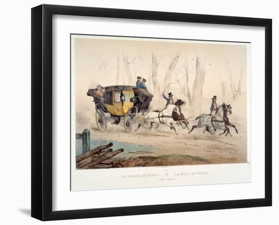 La Chaise de poste-Victor-Jean Adam-Framed Giclee Print