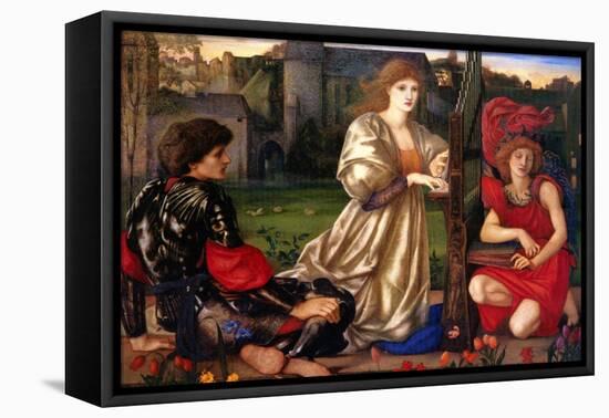 La Chant D'Amour; the Song of Love-Edward Burne-Jones-Framed Stretched Canvas