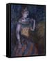 La Chanteuse verte-Edgar Degas-Framed Stretched Canvas