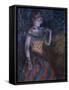 La Chanteuse verte-Edgar Degas-Framed Stretched Canvas