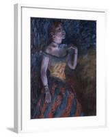 La Chanteuse verte-Edgar Degas-Framed Giclee Print