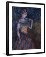 La Chanteuse verte-Edgar Degas-Framed Giclee Print