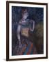 La Chanteuse verte-Edgar Degas-Framed Giclee Print