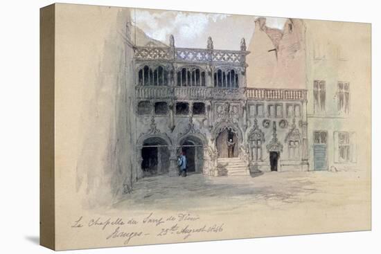 La Chapelle Du Sang De Dieu, Bruges, 1846-John Gilbert-Stretched Canvas