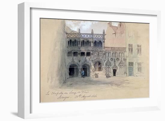 La Chapelle Du Sang De Dieu, Bruges, 1846-John Gilbert-Framed Giclee Print