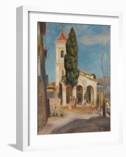 La Chapelle Notre-Dame de Protection au Haut-de-Cagnes, 1905-Pierre Auguste Renoir-Framed Giclee Print