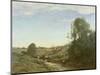 La Charette, Memory of Marcoussis-Jean-Baptiste-Camille Corot-Mounted Giclee Print