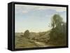 La Charette, Memory of Marcoussis-Jean-Baptiste-Camille Corot-Framed Stretched Canvas