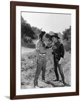 La Charge Fantastique THEY DIED WITH THEIR BOOTS ON by Raoul Walsh with Anthony Quinn and Errol fly-null-Framed Photo