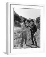 La Charge Fantastique THEY DIED WITH THEIR BOOTS ON by Raoul Walsh with Anthony Quinn and Errol fly-null-Framed Photo