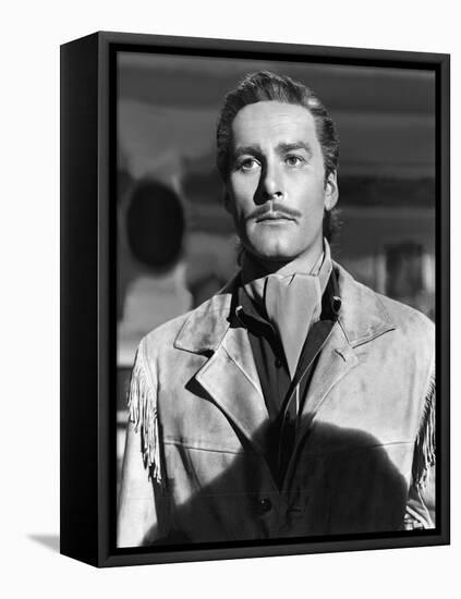 La Charge Fantastique THEY DIED WITH THEIR BOOTS ON by Raoul Walsh with Errol Flynn, 1941 (b/w phot-null-Framed Stretched Canvas