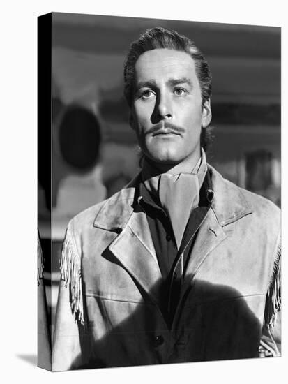 La Charge Fantastique THEY DIED WITH THEIR BOOTS ON by Raoul Walsh with Errol Flynn, 1941 (b/w phot-null-Stretched Canvas