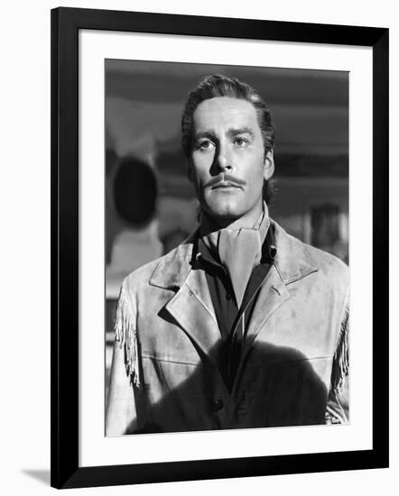 La Charge Fantastique THEY DIED WITH THEIR BOOTS ON by Raoul Walsh with Errol Flynn, 1941 (b/w phot-null-Framed Photo