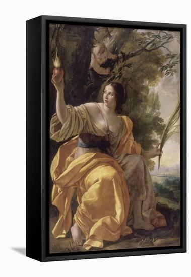 La Charité (autrefois : la Foi)-Simon Vouet-Framed Stretched Canvas