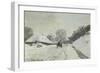 La Charrette, Route Sous La Neige a Honfleur-Claude Monet-Framed Giclee Print