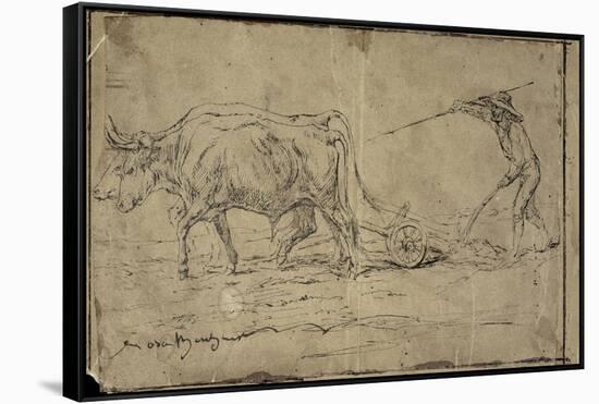 La charrue-Rosa Bonheur-Framed Stretched Canvas