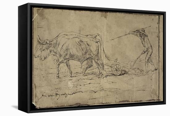 La charrue-Rosa Bonheur-Framed Stretched Canvas