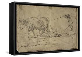 La charrue-Rosa Bonheur-Framed Stretched Canvas