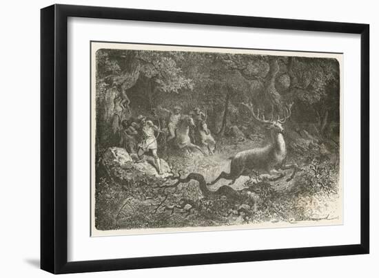 La Chasse a L'Epoque Du Bronze-Emile Antoine Bayard-Framed Premium Giclee Print