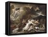 La chasse de Diane-Luca Giordano-Framed Stretched Canvas