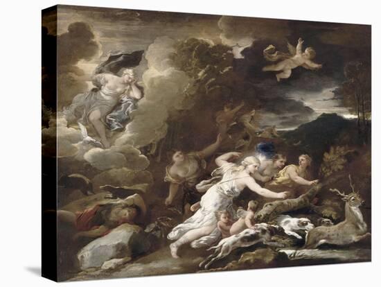 La chasse de Diane-Luca Giordano-Stretched Canvas