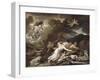 La chasse de Diane-Luca Giordano-Framed Giclee Print