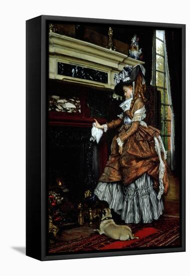La Cheminee, 1869-James Tissot-Framed Stretched Canvas