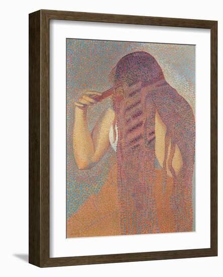 La chevelure (The Head of Hair),Henri-Edmond Cross, 1892. Musee d'Orsay, Paris, France-Henri Edmond Cross-Framed Art Print