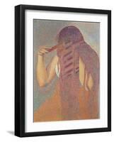 La chevelure (The Head of Hair),Henri-Edmond Cross, 1892. Musee d'Orsay, Paris, France-Henri Edmond Cross-Framed Art Print