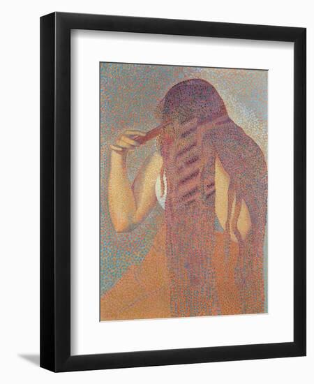 La chevelure (The Head of Hair),Henri-Edmond Cross, 1892. Musee d'Orsay, Paris, France-Henri Edmond Cross-Framed Art Print