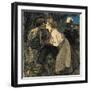 La chienne au loup. Dated: 1900. Dimensions: overall (approximate): 49 x 38.3 cm (19 5/16 x 15 1...-Teophile Steinlen-Framed Premium Giclee Print