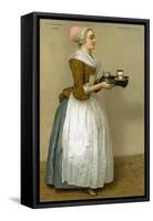 La Chocolatière - from painting by Liotard-Jean-Etienne Liotard-Framed Stretched Canvas
