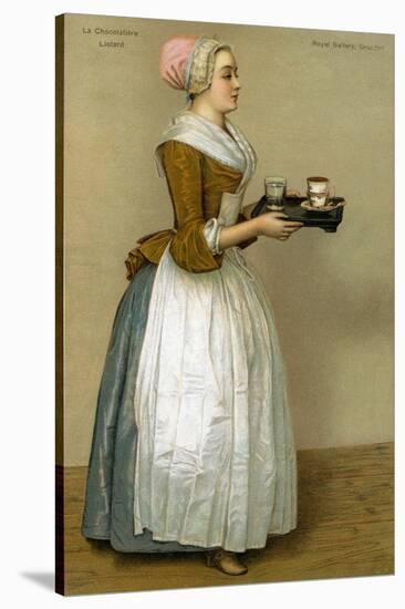 La Chocolatière - from painting by Liotard-Jean-Etienne Liotard-Stretched Canvas