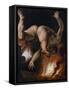 La Chute D'ixion (The Fall of Ixion) (Le Roi Des Lapithes, Nu, Tombe Dans Le Feu Des Enfers) - Oil-Cornelis Cornelisz van Haarlem-Framed Stretched Canvas