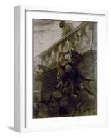 La chute de Claude Frollo-Gustave Doré-Framed Giclee Print