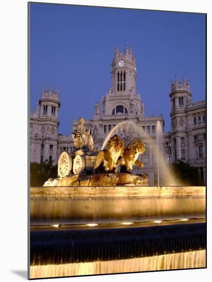 La Cibeles Fountain, Plaza de La Cibeles, Madrid, Spain-Alan Copson-Mounted Photographic Print