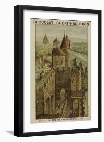 La Cite De Carcassonne, Aude-null-Framed Premium Giclee Print