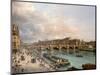 La Cité et le Pont-Neuf vus du quai du Louvre-Giuseppe Canella-Mounted Giclee Print