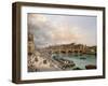 La Cité et le Pont-Neuf vus du quai du Louvre-Giuseppe Canella-Framed Giclee Print