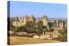 La Cite, historic fortified city, Carcassonne, UNESCO World Heritage Site, France-Eleanor Scriven-Stretched Canvas
