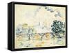 La Cité: le Pont des Arts-Paul Signac-Framed Stretched Canvas