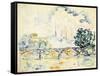 La Cité: le Pont des Arts-Paul Signac-Framed Stretched Canvas