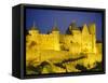 La Cite, Medieval Fortified Town, Carcassone, Aude, Languedoc-Roussillon, France-David Hughes-Framed Stretched Canvas