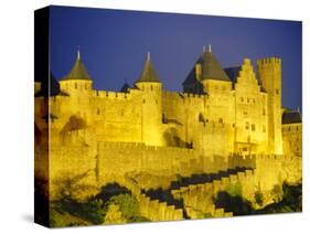 La Cite, Medieval Fortified Town, Carcassone, Aude, Languedoc-Roussillon, France-David Hughes-Stretched Canvas