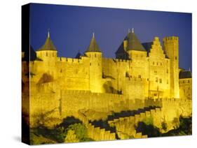 La Cite, Medieval Fortified Town, Carcassone, Aude, Languedoc-Roussillon, France-David Hughes-Stretched Canvas