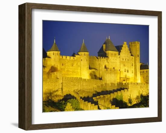 La Cite, Medieval Fortified Town, Carcassone, Aude, Languedoc-Roussillon, France-David Hughes-Framed Photographic Print