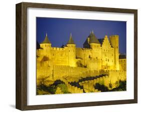 La Cite, Medieval Fortified Town, Carcassone, Aude, Languedoc-Roussillon, France-David Hughes-Framed Photographic Print