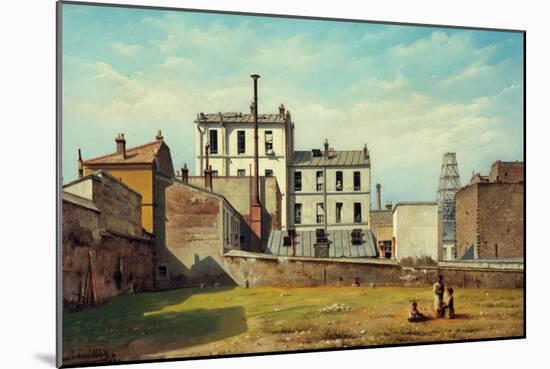 La cité Nys, rue de l'Orillon (à droite l'église Saint-Joseph en construction)-C. Busilliet-Mounted Giclee Print