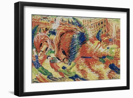 La Citta Che Sale-Umberto Boccioni-Framed Giclee Print