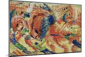 La Citta Che Sale-Umberto Boccioni-Mounted Giclee Print